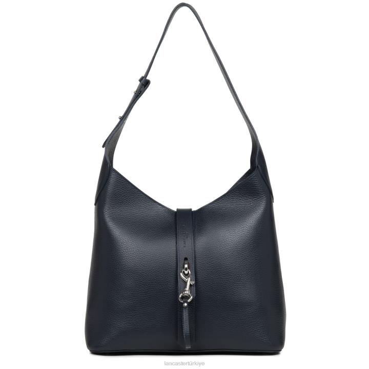 kadınlar büyük berduş çantası foulonne çift kanca bleu fonce-in-argent Lancaster Paris çanta H0LP2879
