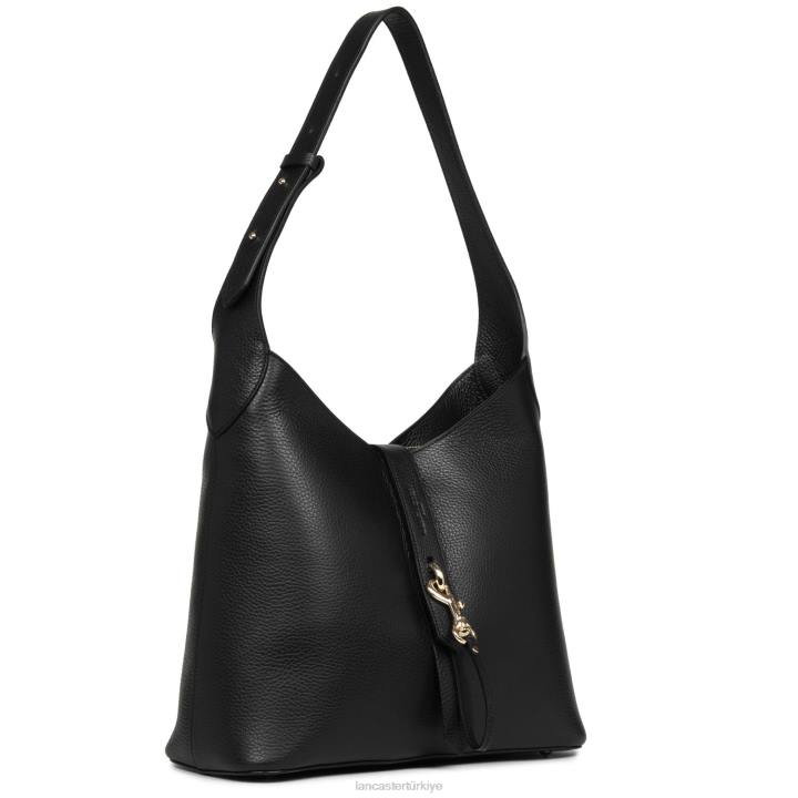 kadınlar büyük berduş çantası foulonne çift kanca noir-in-çıplak Lancaster Paris çanta H0LP2880