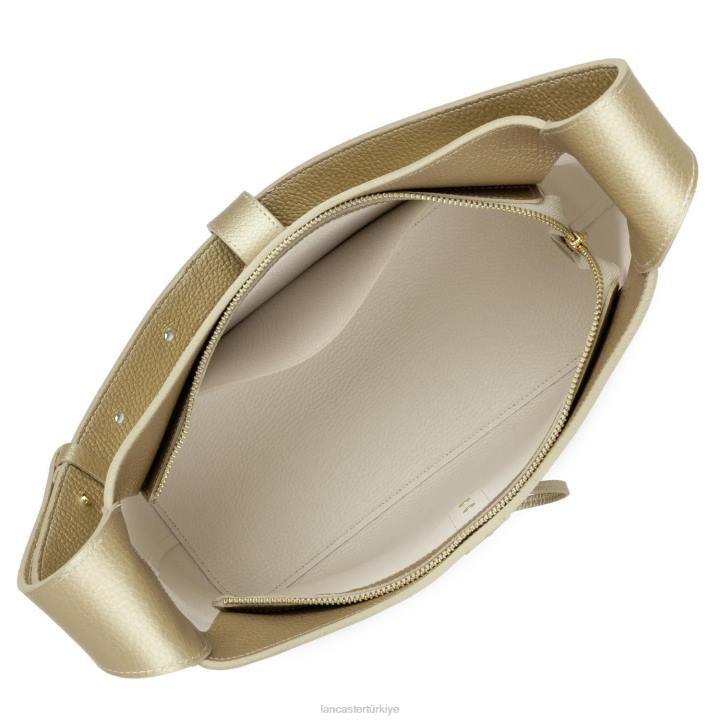 kadınlar büyük berduş çantası foulonne çift kanca çıplak şampanya Lancaster Paris çanta H0LP2882