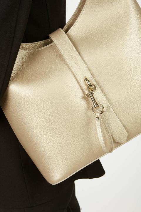 kadınlar büyük berduş çantası foulonne çift kanca çıplak şampanya Lancaster Paris çanta H0LP2882