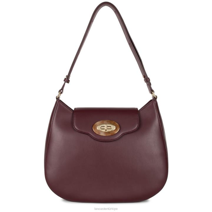 kadınlar hobo çanta mermer dokunuşu bordo Lancaster Paris çanta H0LP4255