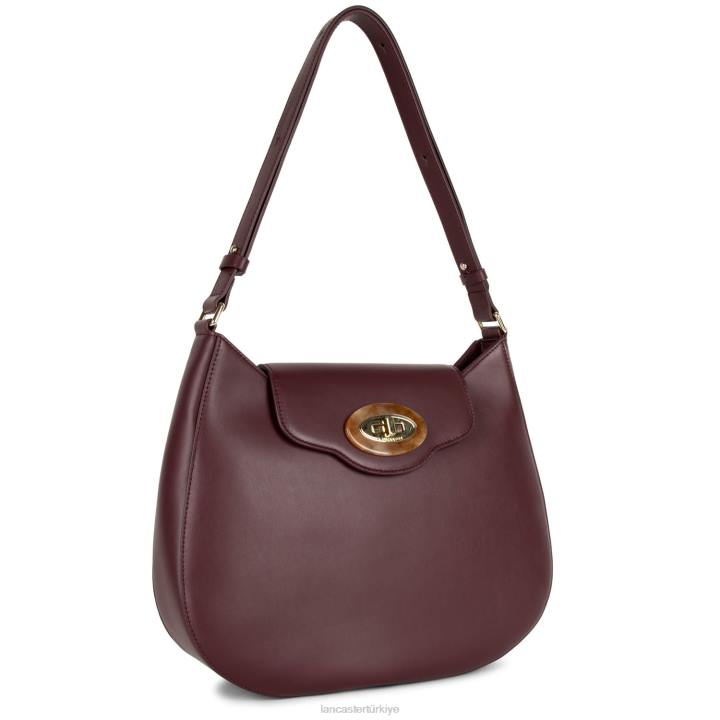 kadınlar hobo çanta mermer dokunuşu bordo Lancaster Paris çanta H0LP4255