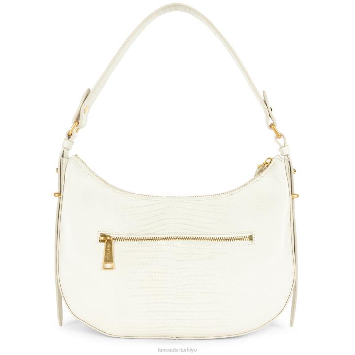 kadınlar m hobo çanta egzotik lezard ve timsah cn ekru-lezard Lancaster Paris çanta H0LP3240