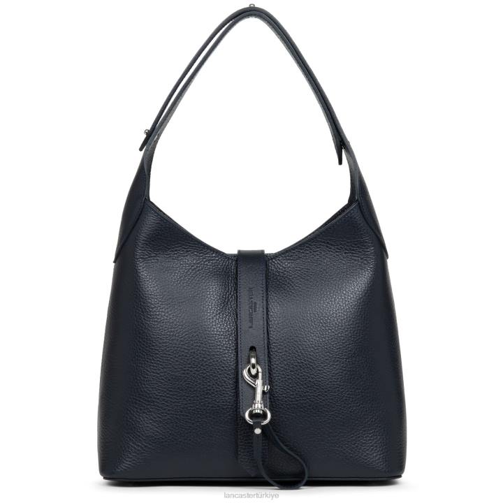 kadınlar m hobo çanta foulonne çift kanca bleu fonce-in-argent Lancaster Paris çanta H0LP2950