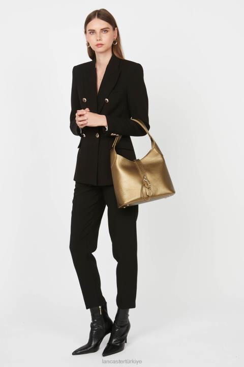 kadınlar m hobo çanta foulonne çift kanca doğaüstü altın Lancaster Paris çanta H0LP2955