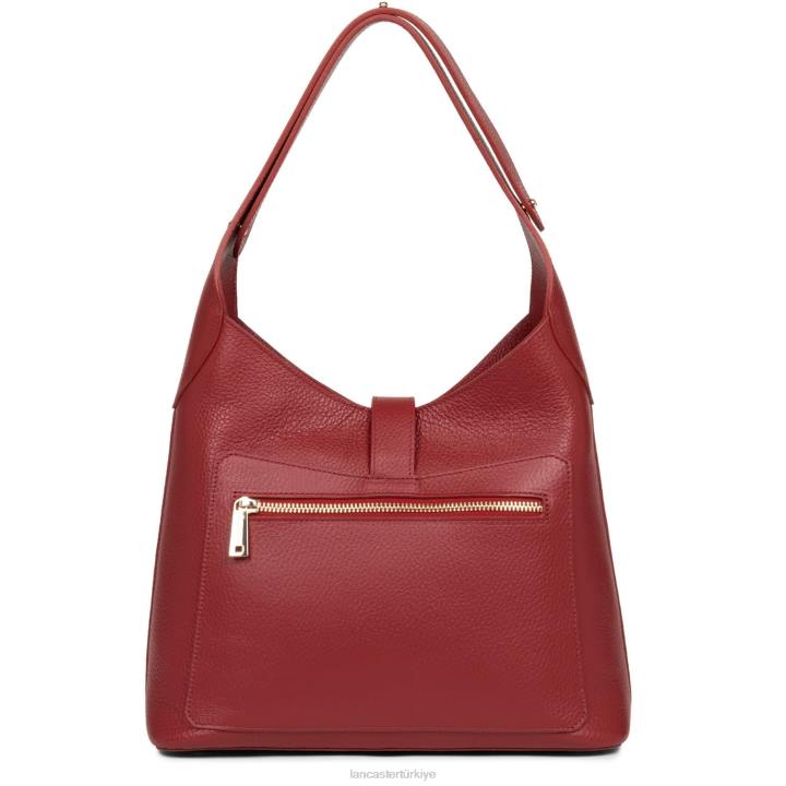 kadınlar m hobo çanta foulonne çift kanca kızarık karmin Lancaster Paris çanta H0LP2947