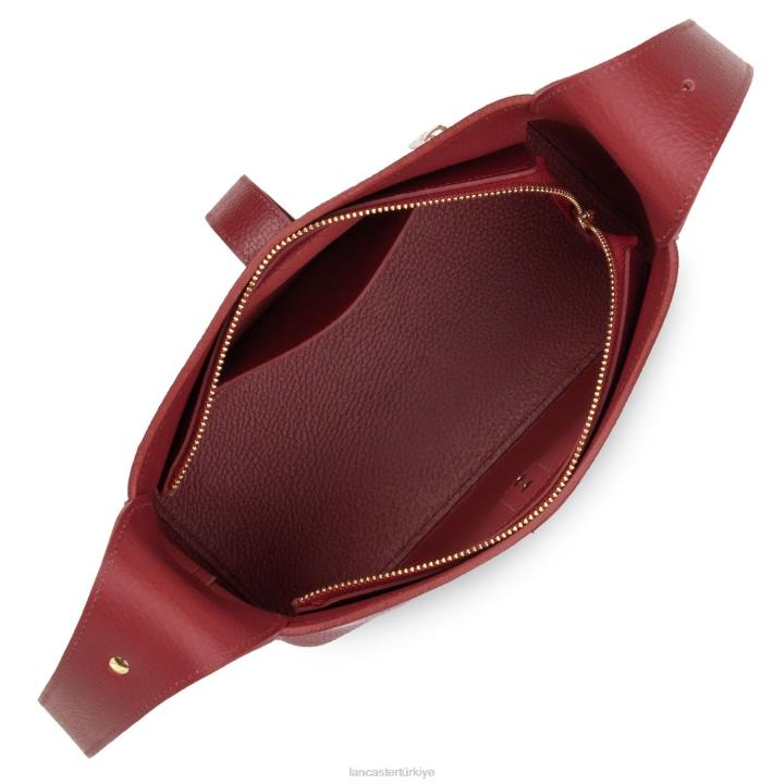 kadınlar m hobo çanta foulonne çift kanca kızarık karmin Lancaster Paris çanta H0LP2947