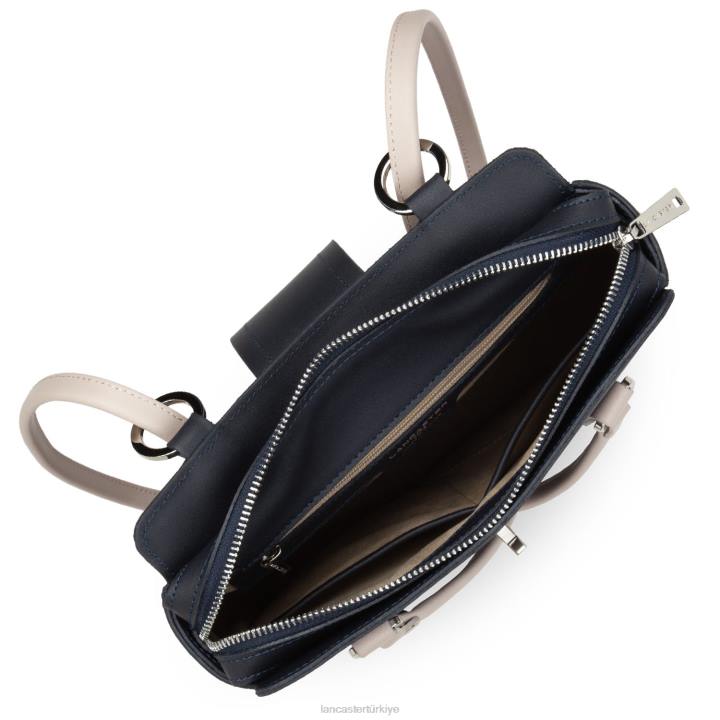 kadınlar sırt çantası şehir mae bleu fonce-galet gülü Lancaster Paris çanta H0LP4651