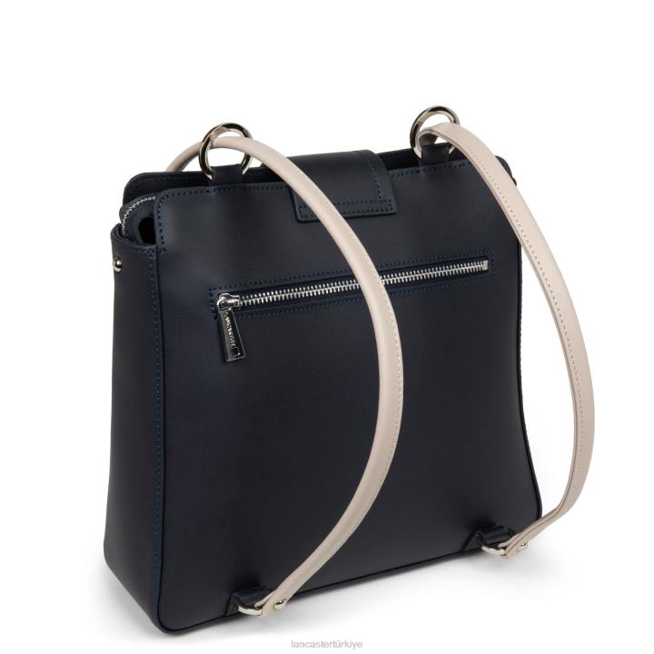 kadınlar sırt çantası şehir mae bleu fonce-galet gülü Lancaster Paris çanta H0LP4651