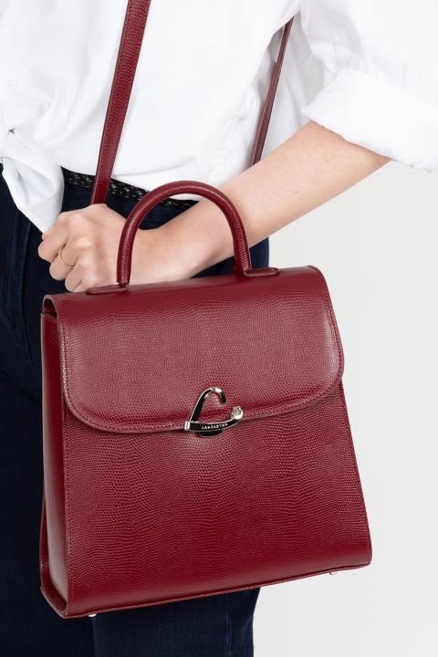 kadınlar sırt çantası kırmızı Lancaster Paris çanta H0LP4622