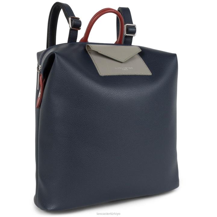 kadınlar sırt çantası maya bleu fonce-gris chaud-carmin Lancaster Paris çanta H0LP4642