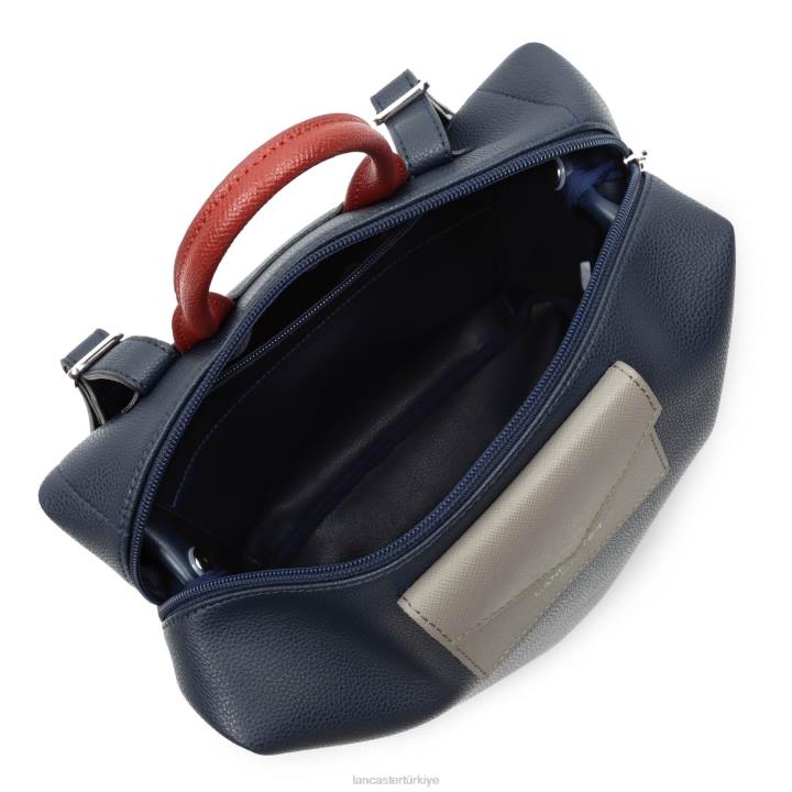 kadınlar sırt çantası maya bleu fonce-gris chaud-carmin Lancaster Paris çanta H0LP4642