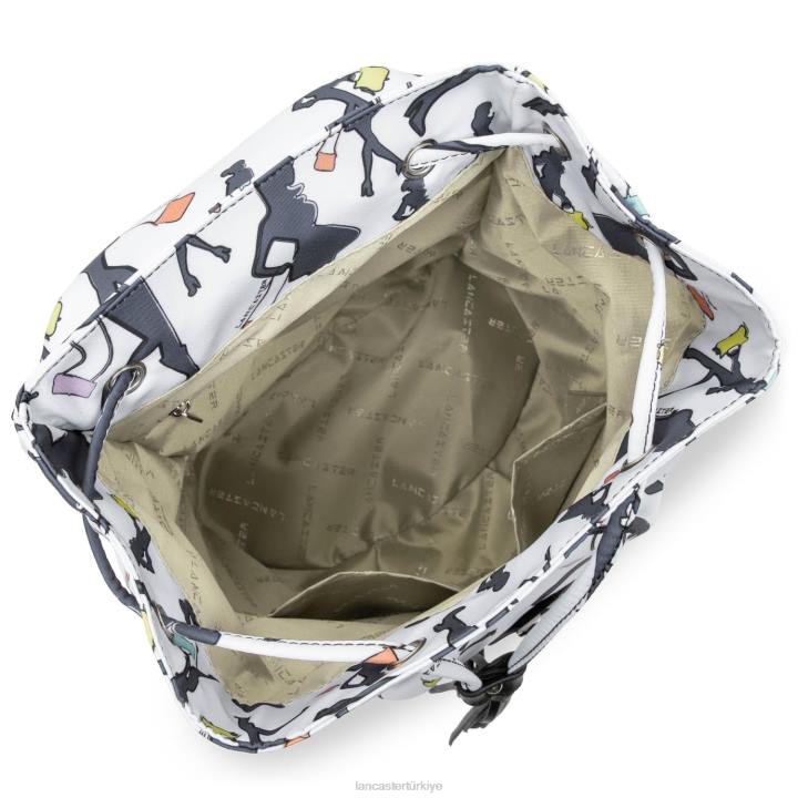 kadınlar sırt çantası temel ponpon beyaz çoklu Lancaster Paris çanta H0LP4588