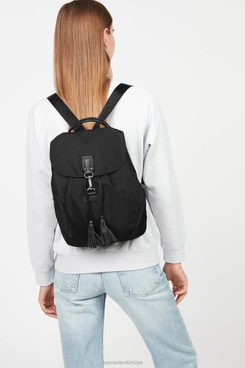 kadınlar sırt çantası temel ponpon kara Lancaster Paris çanta H0LP4583