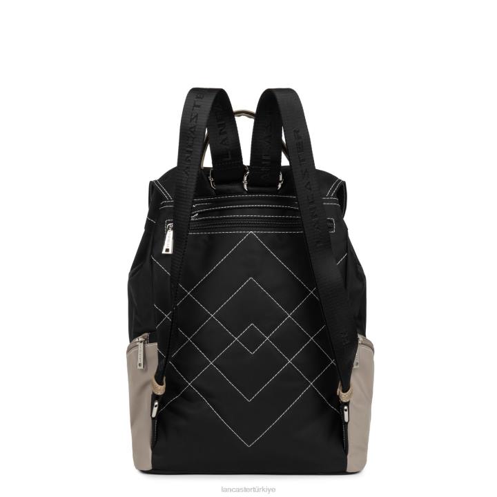 kadınlar sırt çantası temel ponpon noir-galet-şampanya Lancaster Paris çanta H0LP4584