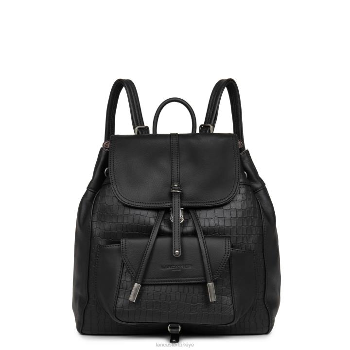 kadınlar sırt çantası yumuşak vintage nova kara timsah Lancaster Paris çanta H0LP4582